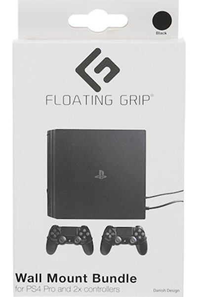 Floating Grip Σετ Βάσης Τοίχου & Σταθμός Φόρτισης για 2 Χειριστήρια PS4 Μαύρο