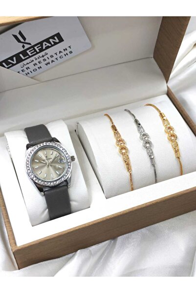 STRIVA Lifan Watch Women's Watch Set Lv Lefan Fashion Crystal-Encrusted Brace...