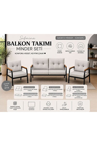 Sofmina Kafe, Bahçe, Balkon ve Teraslara Uygun 2-1-1 İÇİDOLU SÜNGER