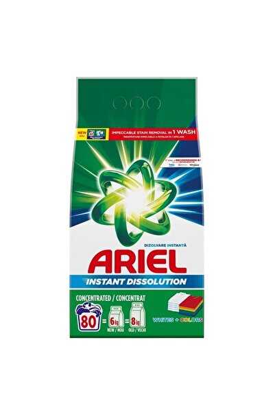Ariel Detergent automat de rufe pentru alb și colorate, 6 kg, 80 de spălări