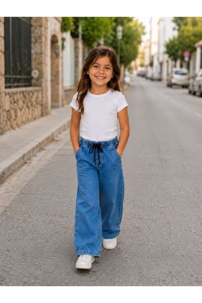Ede Tekstil Jeans Thin Loose Summer Girls' Denim Pants