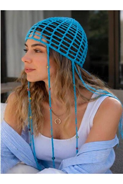 Cherry Butik Bandana cu mărgele și accesoriu de păr tip beretă