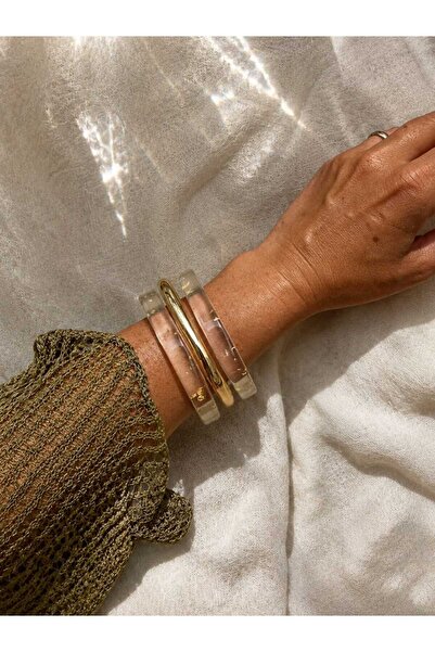 Mope Accessories Transparent Bangle Set of 3