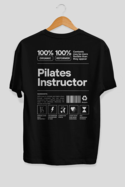 Ankhises Tricou negru supradimensionat cu imprimeu pe spate pentru instructor...