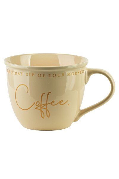 MONDEX Cană porțelan HENDIA Jumbo Cafea 11.5x15.5x9 cm Bej 1 buc.