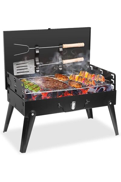 Arabest Portable Charcoal Grill,Outdoor Folding Barbecue Grill,with Lid,3 Adj...