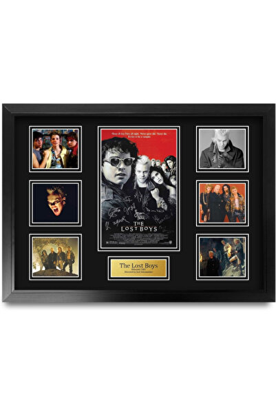 HWC Trading إطار عرض A2 مُوقّع ومطبوع عليه توقيعات شخصيات فيلم Lost Boys، هدا...