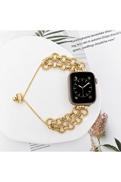 Alstrap Apple Watch 11-10 42mm 9-8-7 41mm 6-5-SE 40mm Uyumlu Kadın Metal Zinc...