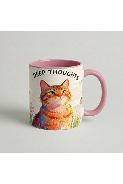 Petgifts Cana Cadou Personalizat Amuzanta Cu Mesaj Deep Thoughts - Ceramica 3...