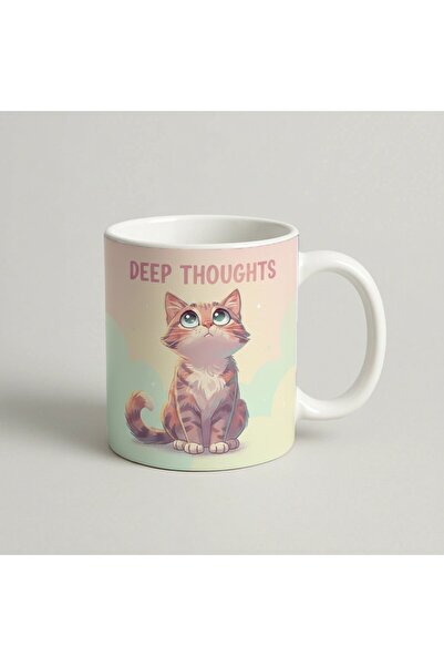 Petgifts Cana Cadou Personalizat Amuzanta Cu Mesaj Deep Thoughts - Ceramica 3...