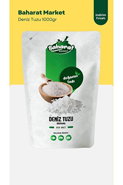 BAHARAT MARKET Deniz Tuzu Granül 1000gr Katkısız & Doğal
