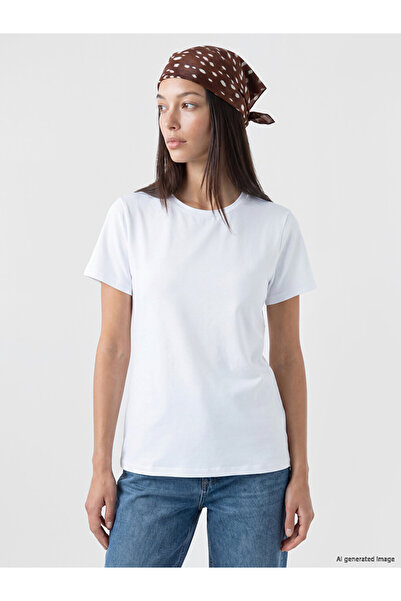 LC Waikiki White Crew Neck Women's T-Shirt