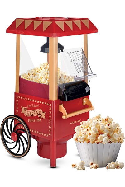 Green Lion Vintage Popcorn Maker -Cover -Air Outlet -Aluminum Cup -Measuring ...