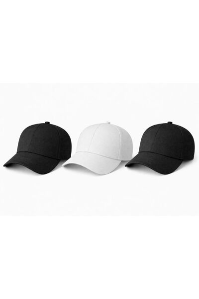 CLIPMAN Set de 3 șepci sport unisex, ajustabile cu velcro la spate