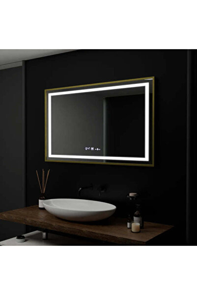 La Cucu Oglinda LED Rectangulara, 100x80cm, Verite Royale Gold Motion Glow Ma...
