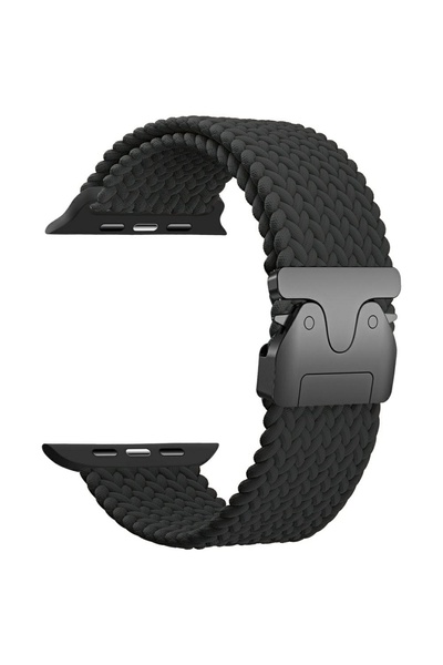 Beline Curea din nailon tip parașută pentru Apple Watch 42/44/45/49mm, Negru