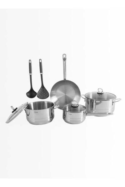 Prestige 18/10 Stainless Steel Tri-Ply Bottom 9 Piece Cookware Set