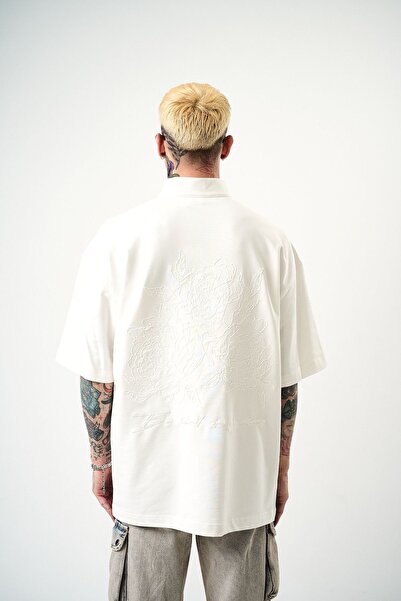Respire Tricou supradimensionat Be Kind Ecru