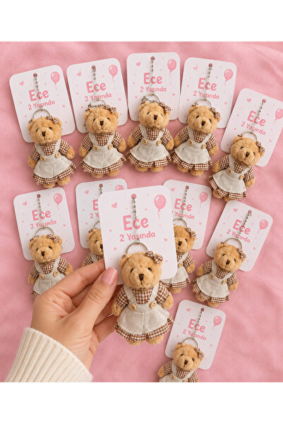 Minia Birthday Baby Gift Teddy Bear Keychain X12 Pieces