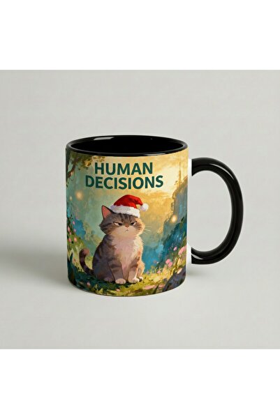 Petgifts Cana Cadou Personalizat Amuzanta Cu Mesaj Human Decisions - Ceramica...