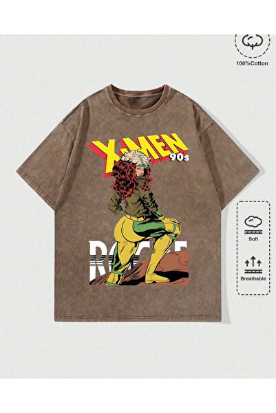 Toum Tricou unisex maro Retro X-Man Y2K