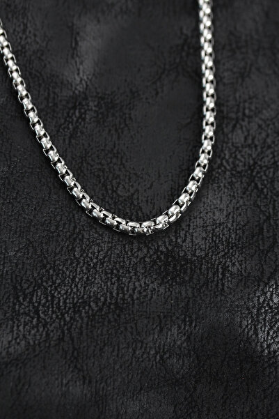 OGHAMAY 316L Steel Silver Color Venetian Chain Model Men's Necklace