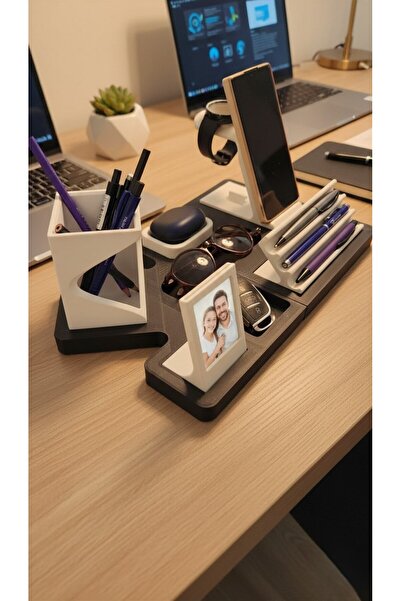 ESKA Studio Kişisel Masa Organizeri | MagSafe Telefon ve Akıllı Saat Şarj Sta...