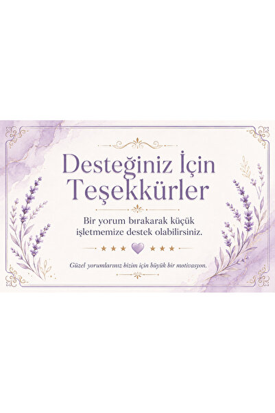 Papelia 3D Görünümlü Premium Teşekkür Kartları Seti | Zarif Çiçek ve Altın De...