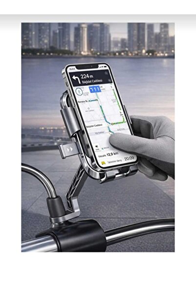 Genel Markalar XY-089 Motosiklet Bisiklet Telefon Tutucu Ayna Bağlantılı Sarsıntı Önleyici Motor Telefon Tutacağı
