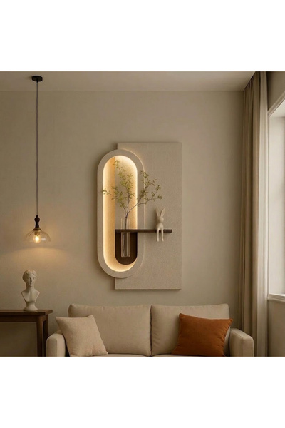TAKIFİX Modern Ledli Duvar Tablosu | Dekoratif Panel | Gizli Aydınlatmalı | Ö...