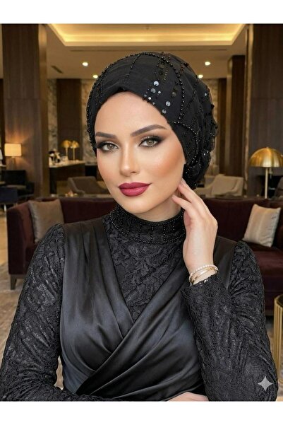 R&S عمامة جاهزة مزينة بالخرز من نوع PUL BONCUK