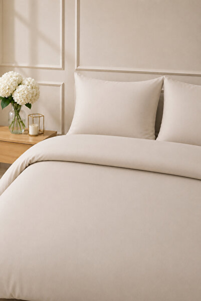 Anılsan Elif Satin Flat Double Set Buttoned Duvet Cover Quilt Cover 100% Cott...