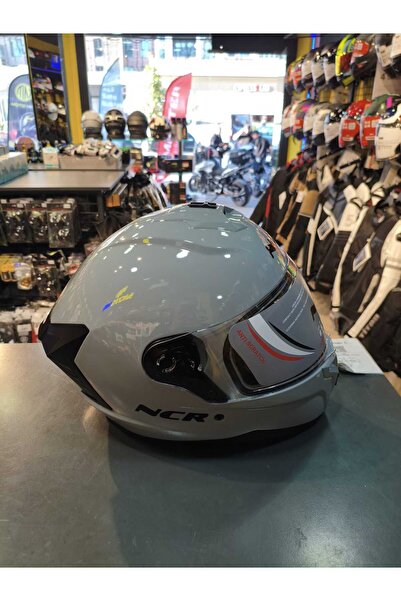 NCR Tam Kapalı Motosiklet Kaskı – Gri