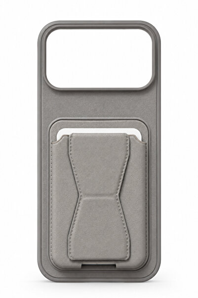 WANNA PROTECT iPhone 17 Pro Max Uyumlu Kartlıklı Standlı Deri Dokulu Kamera K...