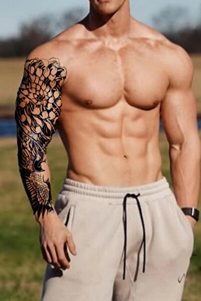 shop Tasarım Çiçek Ve Kuş Figürlü 12 Saat Sonra Kararan Geçici Kol Dövme Tattoo