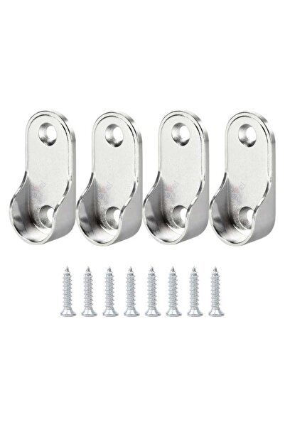 Duravel Oval Closet Rod End Flange Bracket, Wardrobe Hanger Pipe Fitting Oval...