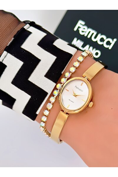 Ferrucci Steel Strap Minimal Case 2 Year Warranty 3 Atm Waterproof Women's Wr...