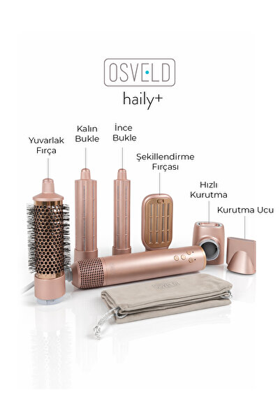 OSVELD Haily+ Saç Şekillendirme ve Kurutma Seti Pembe