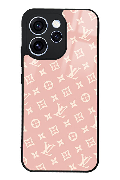 Spoyi Oppo Reno 15 Pro Pink LV Tasarımlı Glossy Telefon Kılıfı