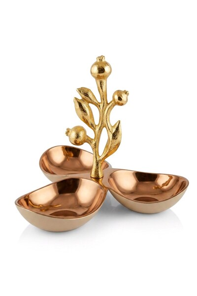 Sembol Leaf Rose Gold Decorative 3-Piece Set