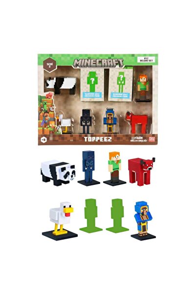 MINECRAFT 3D Toppeez Deluxe 8’li Figür Seti S2 - Alex'Li Set