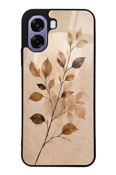 Spoyi Oppo A6T Autumn Minimal Leaf Tasarımlı Glossy Telefon Kılıfı