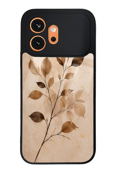 Spoyi Honor 600 Autumn Minimal Leaf Design Glossy Phone Case