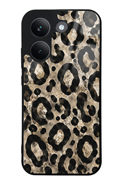 Spoyi Xiaomi Poco X8 Pro Brown Leopar Tasarımlı Glossy Telefon Kılıfı