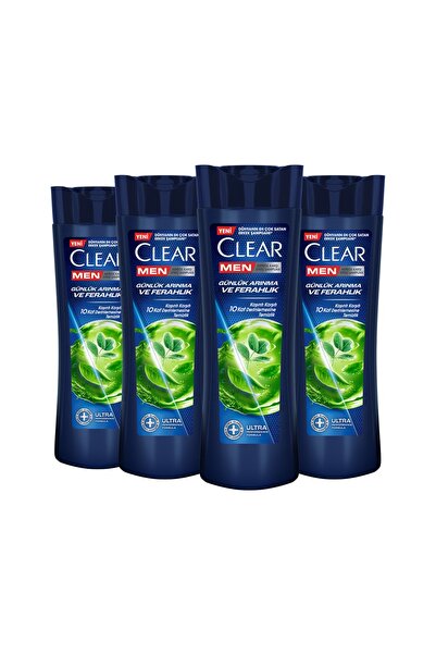 Clear Men Kepeğe Karşı Etkili Şampuan Günlük Arınma ve Ferahlık 350 ml x4