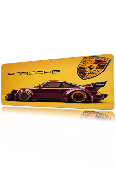 Halura Porsche 40x90 Dijital Baskılı Oyuncu Mousepad XXL Kaymaz Tabanlı