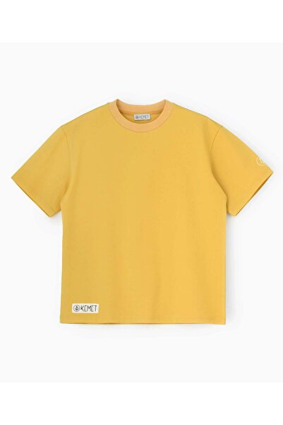 KEMET DARK SOIL | Oversized Basic T-shirt in Cotton Mustard Yellow