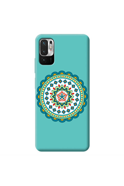 Other Xiaomi Redmi Note 10 Pro 5G Mandala D11 Turquoise Colored Silicone TPU ...