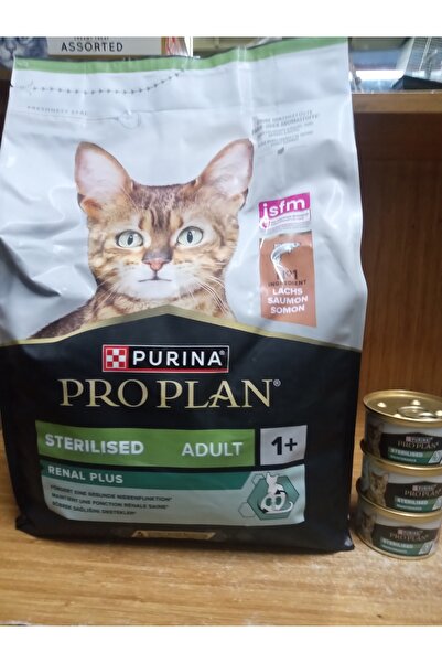 Pro Plan Kısırlaştırılmış Yetişkin Kedi Kuru Mama Somonlu 3 Kg+3 Adet Kısır K...