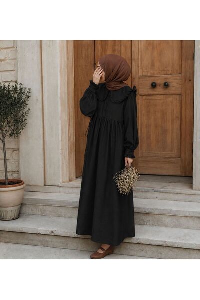 SEMİRANUR Ecem Keten Elbise